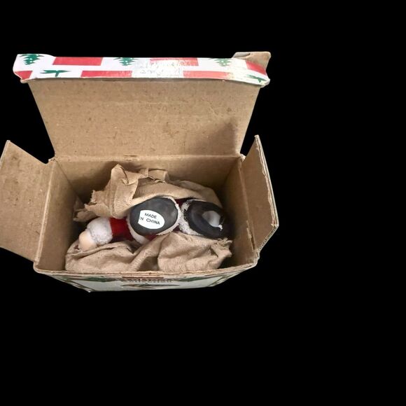 Parachuting, Fiddle playing Santa Ornament World Bazaars Vintage Christmas NOS - Picture 7 of 8